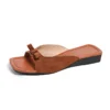 Square Toe Bow Flats
