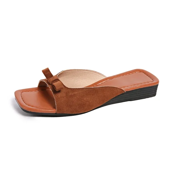Square Toe Bow Flats