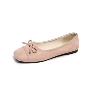 Square Toe Butterfly Lace Flats