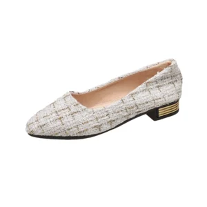 Woven Pointed Flat Shoes