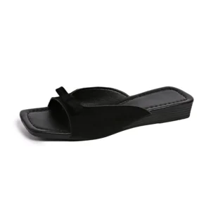 Square Toe Bow Flats