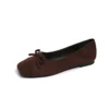 Square Toe Butterfly Lace Flats