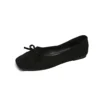 Square Toe Butterfly Lace Flats