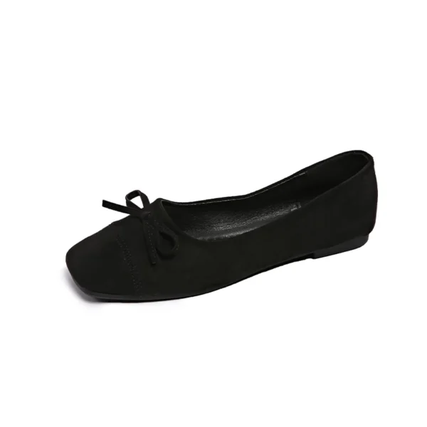 Square Toe Butterfly Lace Flats