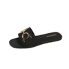 Faux Leather Buckle Slides