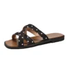 Polka Dot Cross Band Sandals