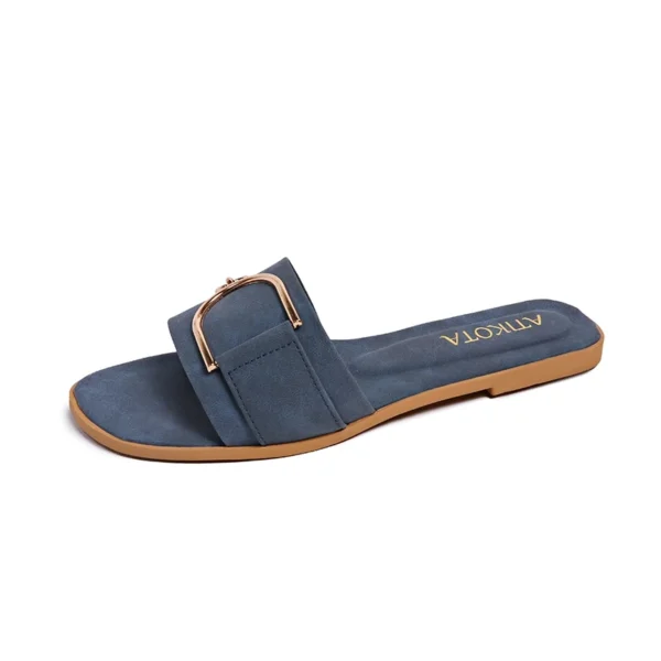 D Buckle Slide Sandals