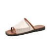 Mesh Hollow Slide Sandals