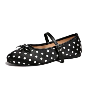 Satin Polka Dot Mary Jane