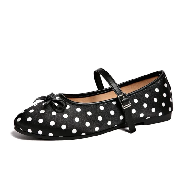 Satin Polka Dot Mary Jane