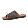 Mesh Hollow Slide Sandals
