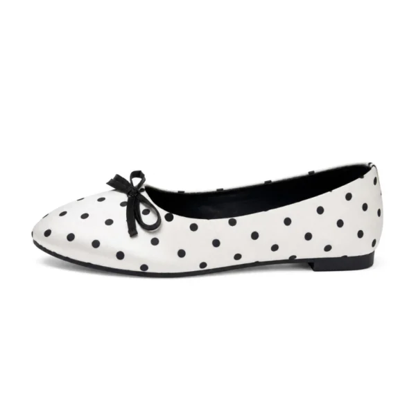 Retro Dot Pattern Flats
