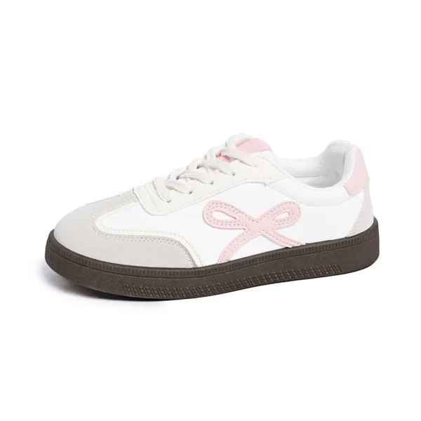 Retro Bowknot Lace-Up Sneakers