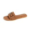 Faux Leather Buckle Slides