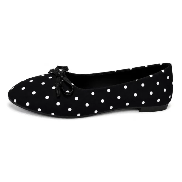 Retro Dot Pattern Flats