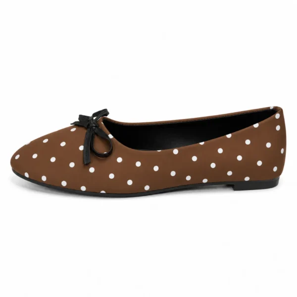 Retro Dot Pattern Flats