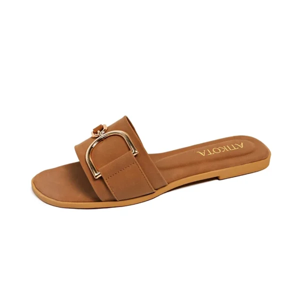 D Buckle Slide Sandals