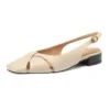 Woven Slingback Block Heel Sandals