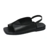 Leather Flat Sandals
