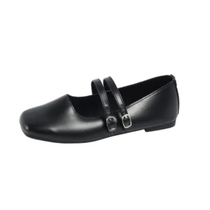 Retro Square Toe Flats