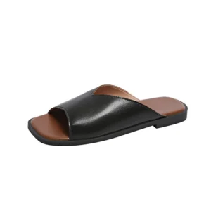 Cross-Strap Slide Sandals