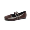 Retro Square Toe Flats