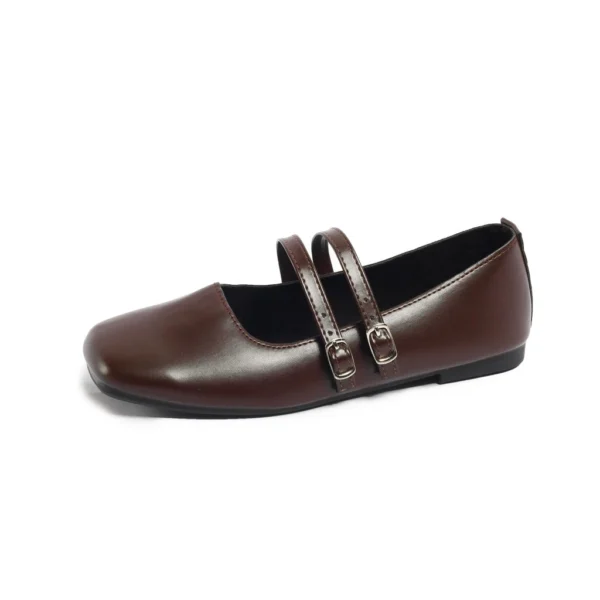 Retro Square Toe Flats