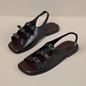Open Toe Buckle Sandals